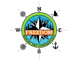 Freedom Marine & Powersports  logo design by DreamLogoDesign