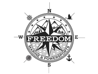 Freedom Marine & Powersports  logo design by DreamLogoDesign
