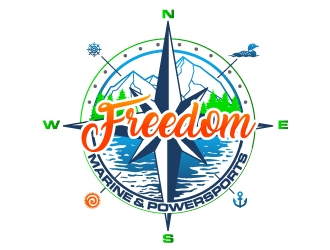 Freedom Marine & Powersports  logo design by dasigns
