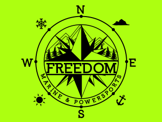 Freedom Marine & Powersports  logo design by BeDesign