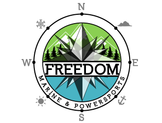 Freedom Marine & Powersports  logo design by BeDesign