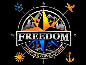 Freedom Marine & Powersports  logo design by dorijo