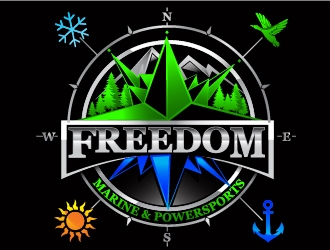 Freedom Marine & Powersports  logo design by dorijo