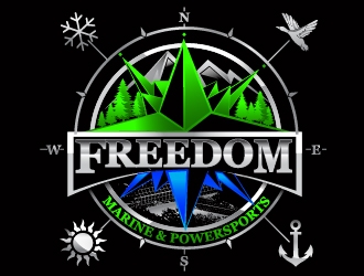Freedom Marine & Powersports  logo design by dorijo