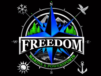 Freedom Marine & Powersports  logo design by dorijo