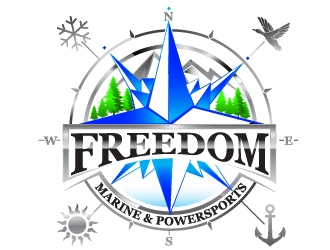 Freedom Marine & Powersports  logo design by dorijo