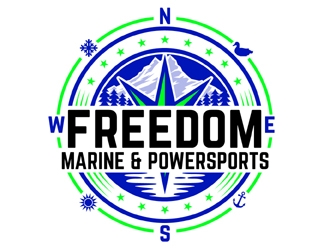 Freedom Marine & Powersports  logo design by MAXR