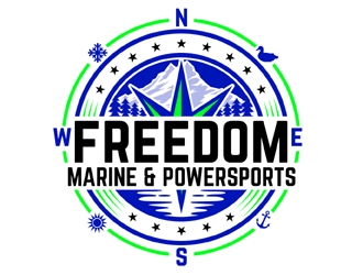 Freedom Marine & Powersports  logo design by MAXR