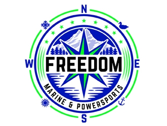 Freedom Marine & Powersports  logo design by MAXR