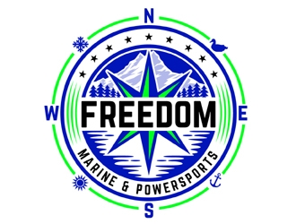Freedom Marine & Powersports  logo design by MAXR