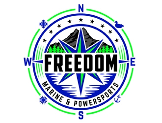 Freedom Marine & Powersports  logo design by MAXR