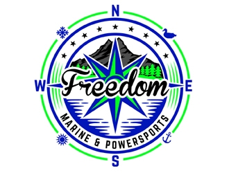 Freedom Marine & Powersports  logo design by MAXR