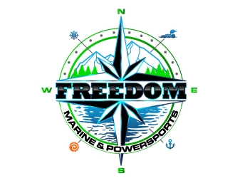 Freedom Marine & Powersports  logo design by dasigns