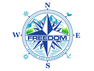 Freedom Marine & Powersports  logo design by Cekot_Art