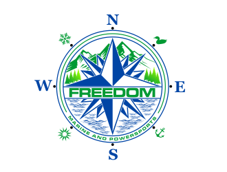 Freedom Marine & Powersports  logo design by Cekot_Art