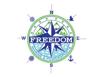 Freedom Marine & Powersports  logo design by DreamLogoDesign