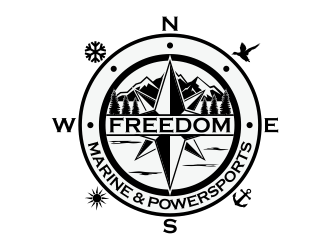 Freedom Marine & Powersports  logo design by Kruger