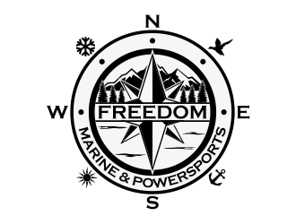 Freedom Marine & Powersports  logo design by Kruger