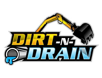 Dirt-N-Drain logo design by MAXR