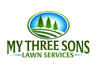 My three sons lawn services  logo design by megalogos