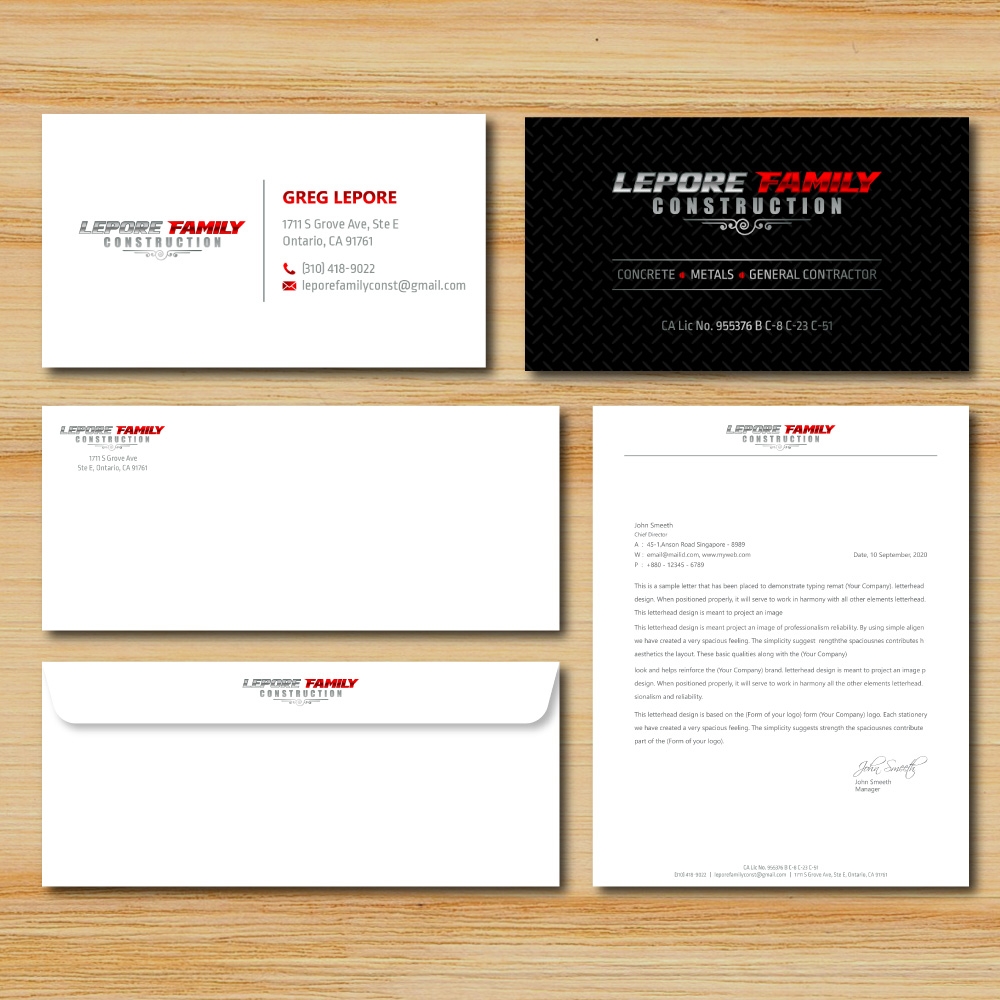 Lepore Family Construction logo design by Boomstudioz