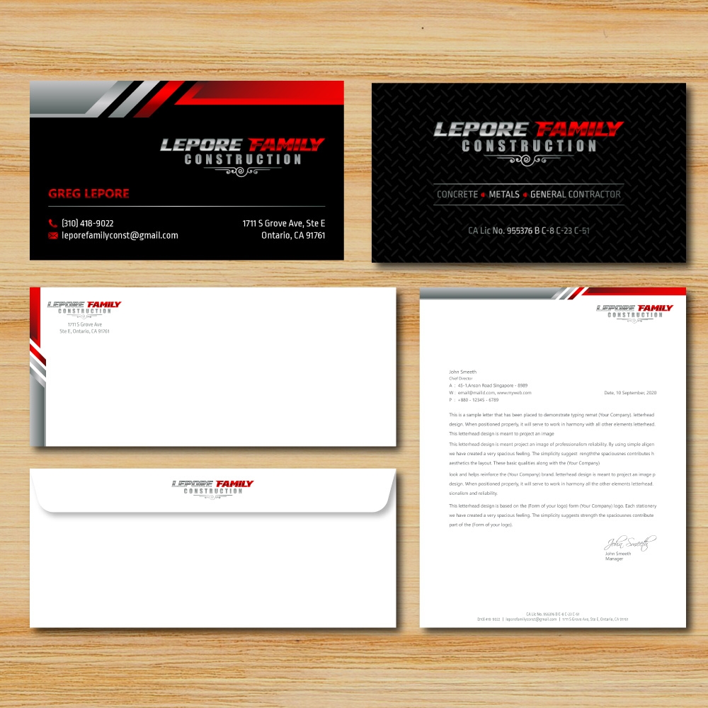Lepore Family Construction logo design by Boomstudioz