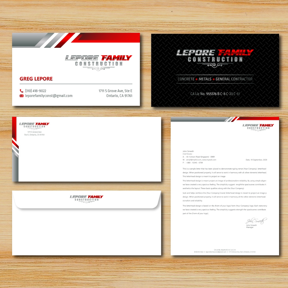Lepore Family Construction logo design by Boomstudioz
