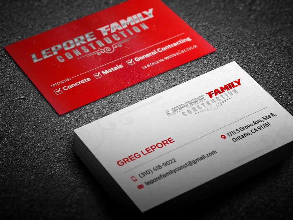 Lepore Family Construction logo design by KHAI