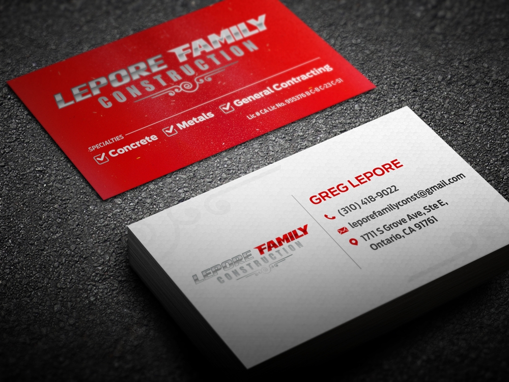 Lepore Family Construction logo design by KHAI