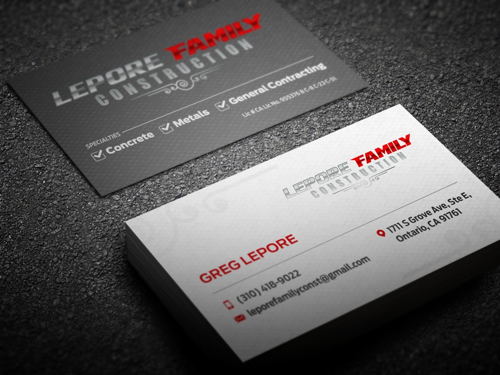 Lepore Family Construction logo design by KHAI