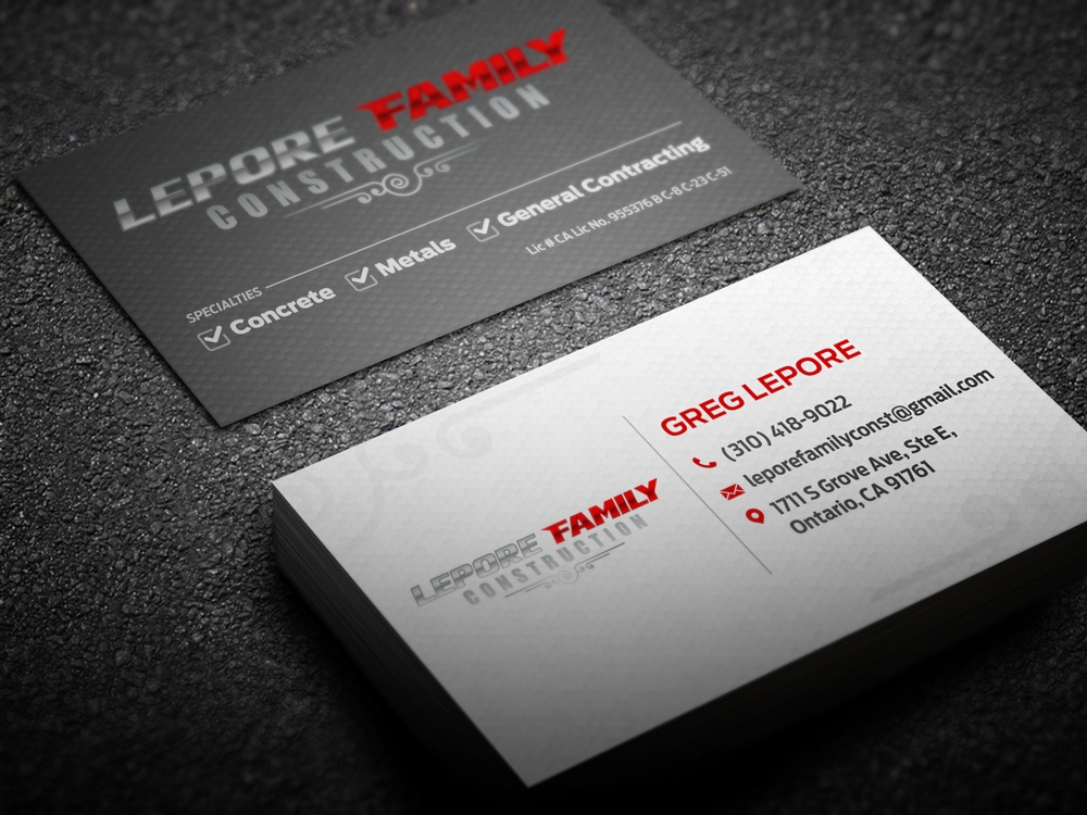 Lepore Family Construction logo design by KHAI