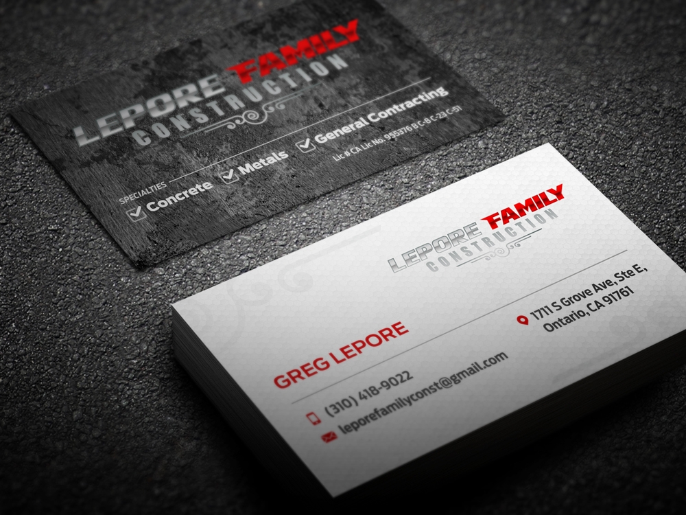 Lepore Family Construction logo design by KHAI