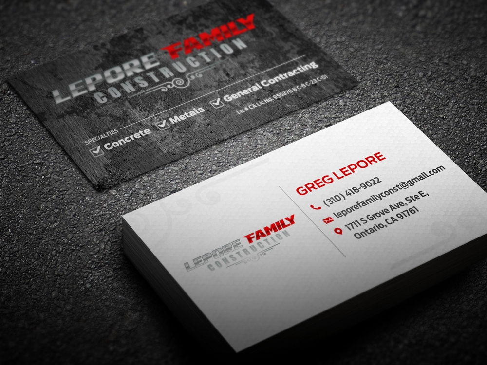 Lepore Family Construction logo design by KHAI