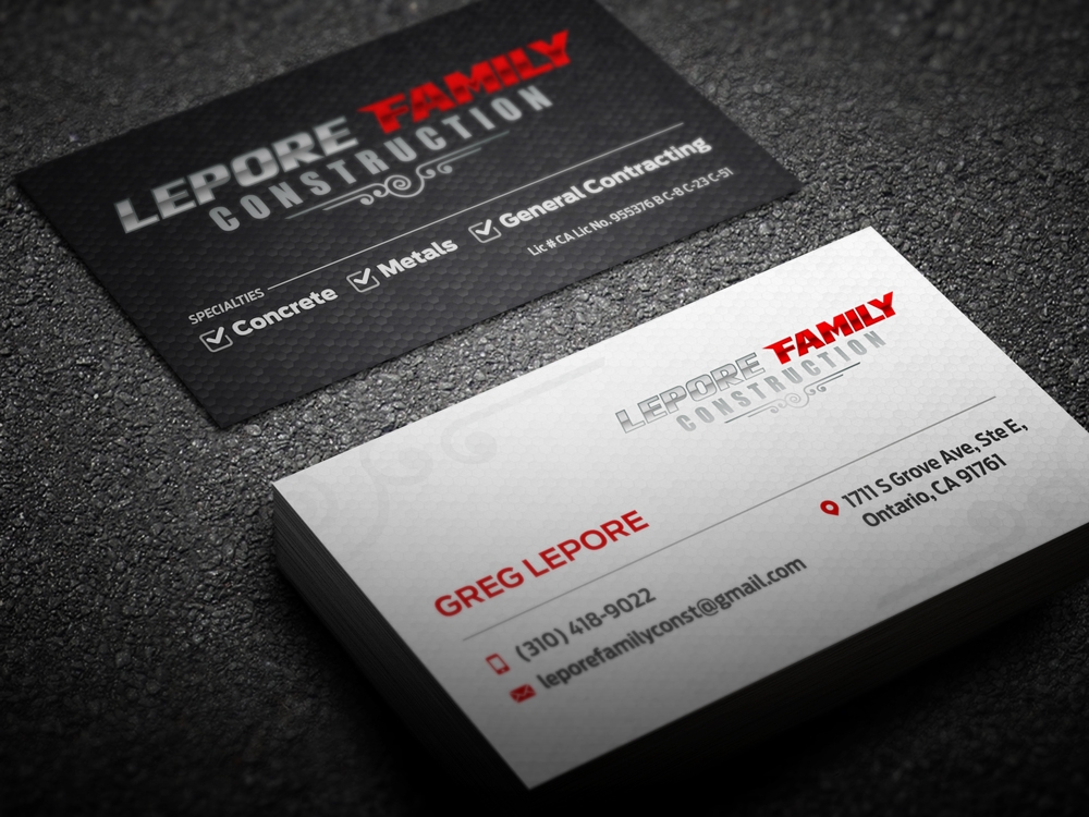 Lepore Family Construction logo design by KHAI