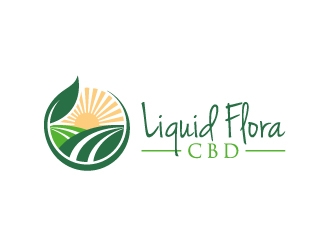 Liquid Flora CBD logo design by pencilhand