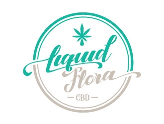 Liquid Flora CBD logo design by DesignPal