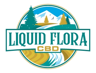 Liquid Flora CBD logo design by SDLOGO