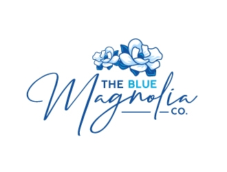 The Blue Magnolia Co. logo design by REDCROW