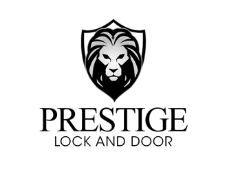 Prestige Lock and Door logo design by kunejo
