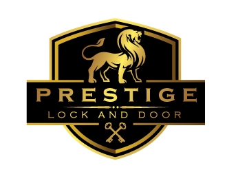 Prestige Lock and Door logo design by REDCROW