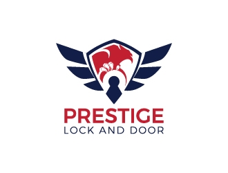 Prestige Lock and Door logo design by Anizonestudio