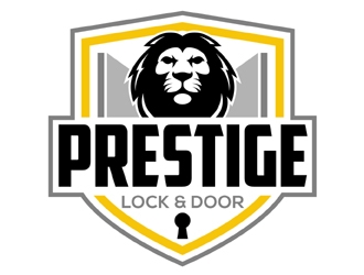 Prestige Lock and Door logo design by MAXR