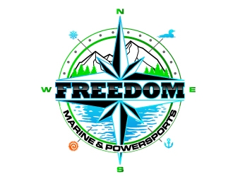 Freedom Marine & Powersports  logo design by dasigns