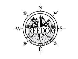 Freedom Marine & Powersports  logo design by frontrunner