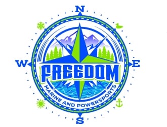 Freedom Marine & Powersports  logo design by jaize