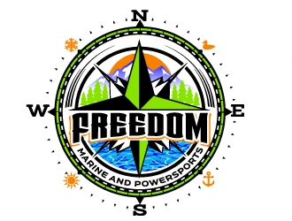 Freedom Marine & Powersports  logo design by jaize
