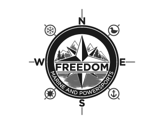 Freedom Marine & Powersports  logo design by fastsev