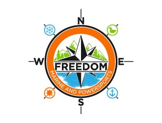 Freedom Marine & Powersports  logo design by fastsev