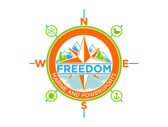 Freedom Marine & Powersports  logo design by fastsev