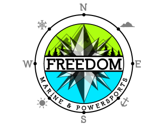 Freedom Marine & Powersports  logo design by BeDesign